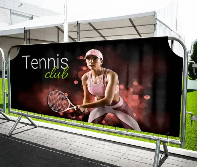 Housse de barrière événementielle publicitaire